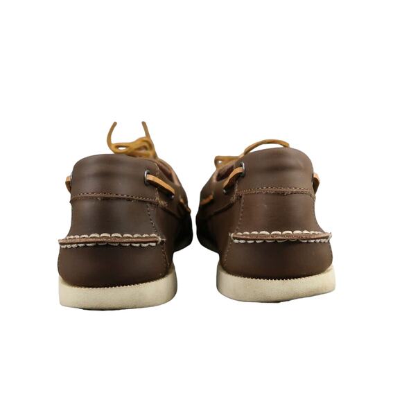 J Crew Shoes Mens 11 Casual Boat Deck Loafer Moc Toe Classic Brown Preppy 2 Eye - Picture 5 of 10